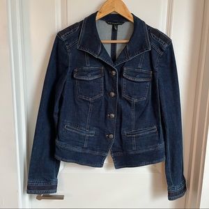 White House Black Market - Blue Denim Blazer - SIze 12